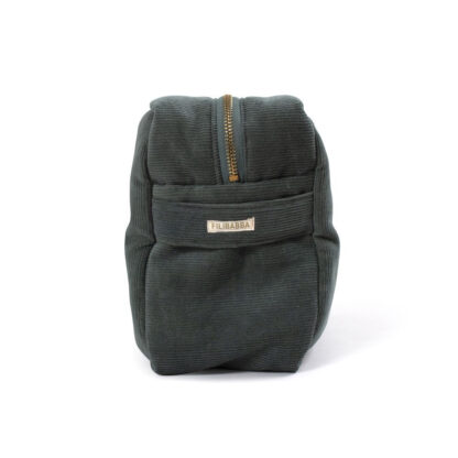 Filibabba Kosmetyczka duża Sztruks Pine Green - obrazek 4