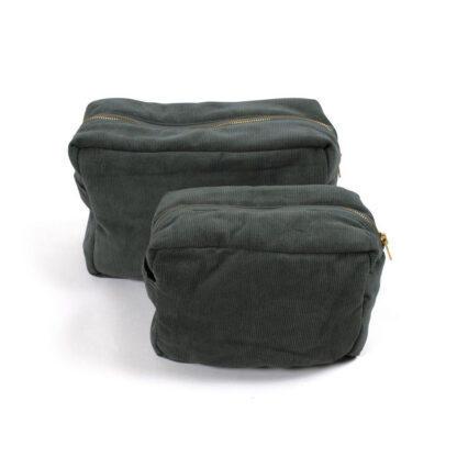Filibabba Kosmetyczka duża Sztruks Pine Green - obrazek 5