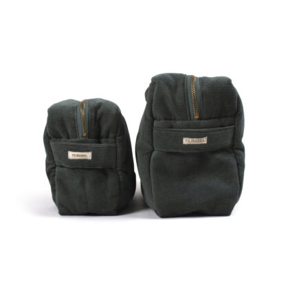 Filibabba Kosmetyczka duża Sztruks Pine Green - obrazek 6