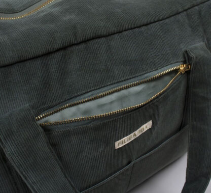 Filibabba Torba dla mamy Sztruks Pine Green - obrazek 7