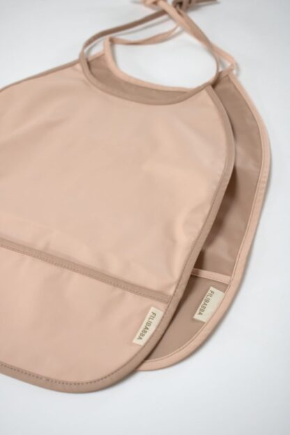 Filibabba Śliniak wiązany 2 szt. Peach-Blush - obrazek 4
