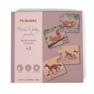 Filibabba Puzzle Mama i dziecko Nordic animals