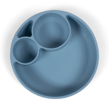 Filibabba Silikonowy talerzyk z przegródkami Powder Blue - obrazek 4