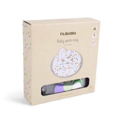 Filibabba Kółko do pływania Alfie Baby Rainbow Confetti - obrazek 4