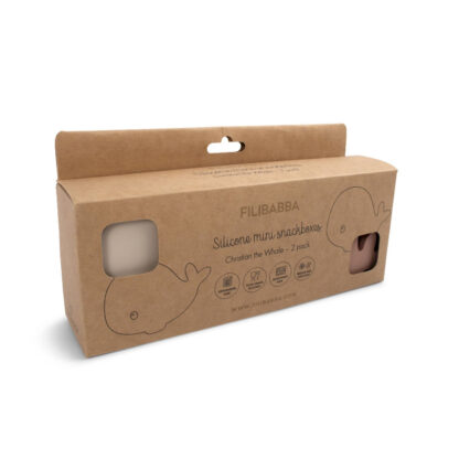 Filibabba Zestaw 2 mini pudełek na przekąski Wieloryb Blush - obrazek 4