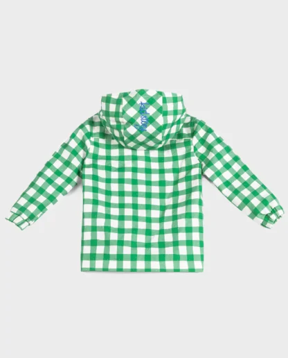 KID STORY Wiatroszczelna i wodooporna parka Green Grid - obrazek 2