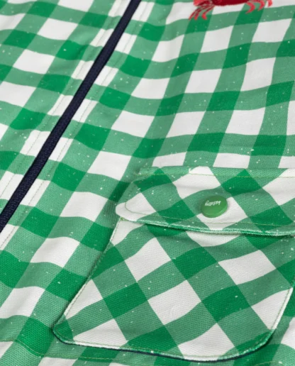 KID STORY Wiatroszczelna i wodooporna parka Green Grid - obrazek 6