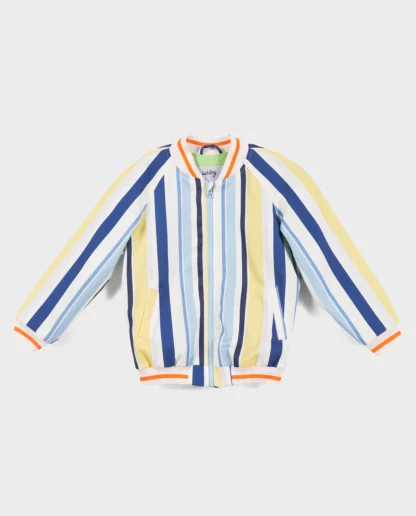 KID STORY Nieocieplana bawełniana bomberka Colorful Stripes - obrazek 2