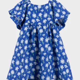 KID STORY Letnia lniana sukienka Blue Meadow
