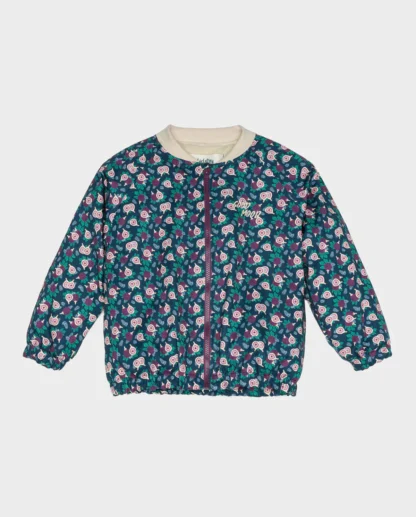 KID STORY Ocieplana polarem bawełniana bomberka Wood Fig - obrazek 2
