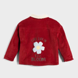 KID STORY Kurtka Teddy Warm Red Flowers