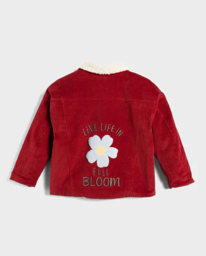 KID STORY Kurtka Teddy Warm Red Flowers