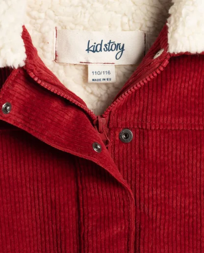 KID STORY Kurtka Teddy Warm Red Flowers - obrazek 8