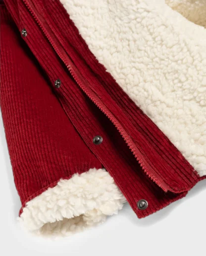 KID STORY Kurtka Teddy Warm Red Flowers - obrazek 6