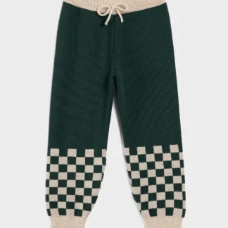 KID STORY Spodnie Merino Green Chessboard