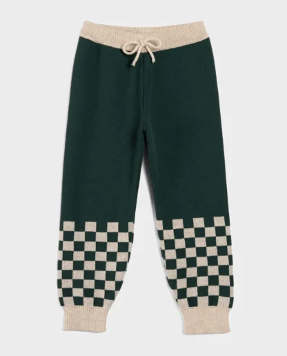 KID STORY Spodnie Merino Green Chessboard