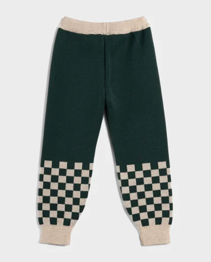 KID STORY Spodnie Merino Green Chessboard - obrazek 2