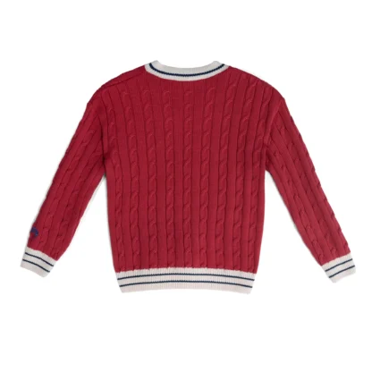 KID STORY Sweterek z bawełny organicznej Red Flaming - obrazek 2