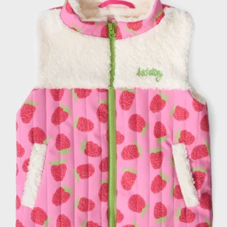 KID STORY Kamizelka Teddy z bawełny organicznej Raspberrie Blush