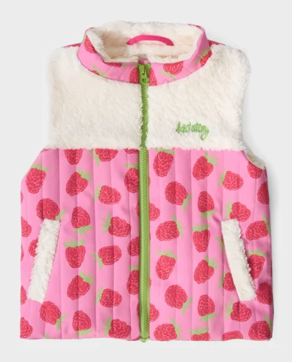 KID STORY Kamizelka Teddy z bawełny organicznej Raspberrie Blush