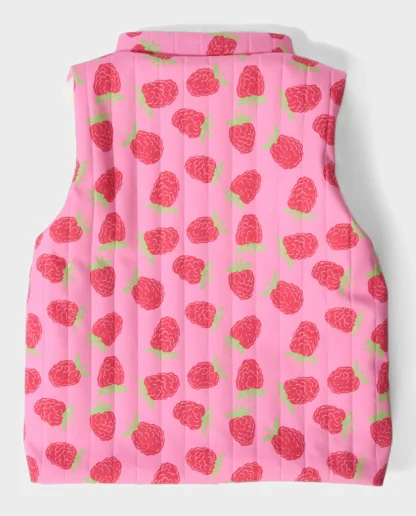 KID STORY Kamizelka Teddy z bawełny organicznej Raspberrie Blush - obrazek 2