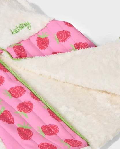 KID STORY Kamizelka Teddy z bawełny organicznej Raspberrie Blush - obrazek 6