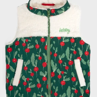 KID STORY Kamizelka Teddy z bawełny organicznej Forest Blush
