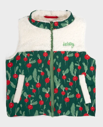 KID STORY Kamizelka Teddy z bawełny organicznej Forest Blush