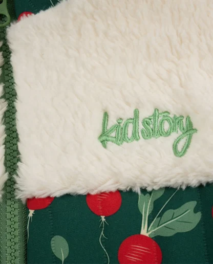 KID STORY Kamizelka Teddy z bawełny organicznej Forest Blush - obrazek 6