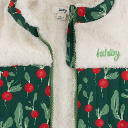 KID STORY Kamizelka Teddy z bawełny organicznej Forest Blush - obrazek 5