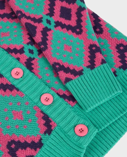 KID STORY Kardigan z wełny Merino i bawełny Multicolour - obrazek 4