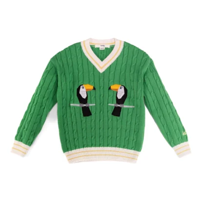 KID STORY Sweterek z bawełny organicznej Green Pelican - obrazek 2