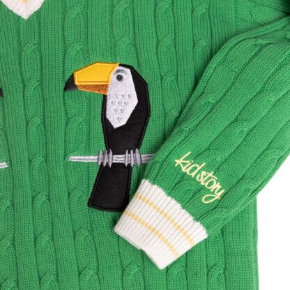 KID STORY Sweterek z bawełny organicznej Green Pelican - obrazek 4