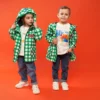 KID STORY Wiatroszczelna i wodooporna parka Green Grid - obrazek 9