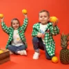KID STORY Wiatroszczelna i wodooporna parka Green Grid - obrazek 10
