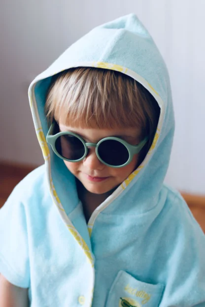 KID STORY Frotowy Zestaw z bawełny organicznej Koszula i spodenki Blue Sky - obrazek 6