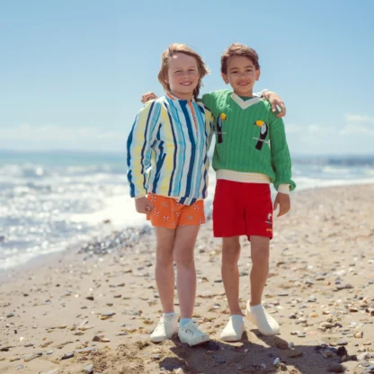 KID STORY Sweterek z bawełny organicznej Green Pelican - obrazek 5