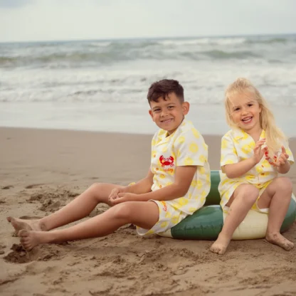 KID STORY Zestaw Koszula z krótkim rękawkiem i spodenki Lime Paradise - obrazek 11