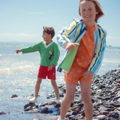 KID STORY Sweterek z bawełny organicznej Green Pelican - obrazek 8