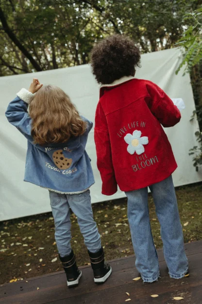 KID STORY Kurtka Teddy Warm Red Flowers - obrazek 10