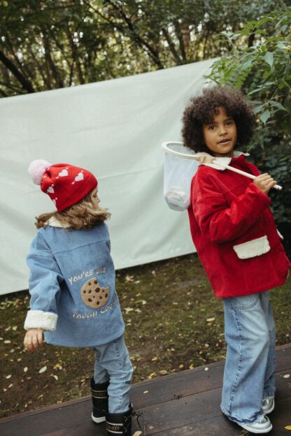 KID STORY Kurtka Teddy Warm Red Flowers - obrazek 11