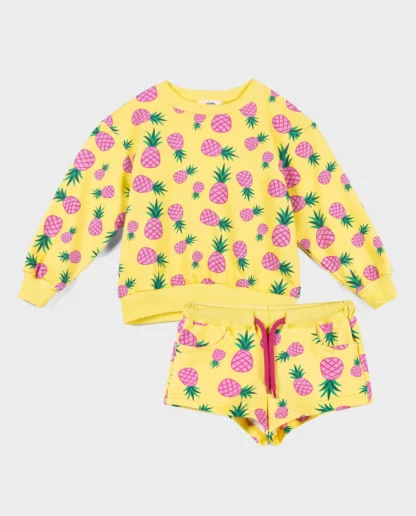 KID STORY Komplet Bluza i krótkie spodenki Sweet Pineapple - obrazek 2