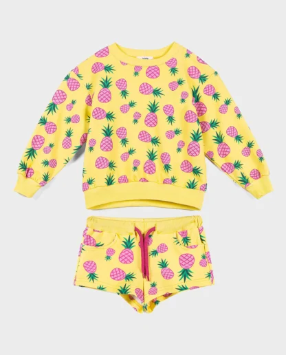 KID STORY Komplet Bluza i krótkie spodenki Sweet Pineapple