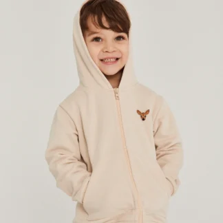 Roe & Joe Bluza zapinana na suwak z kapturem Beige