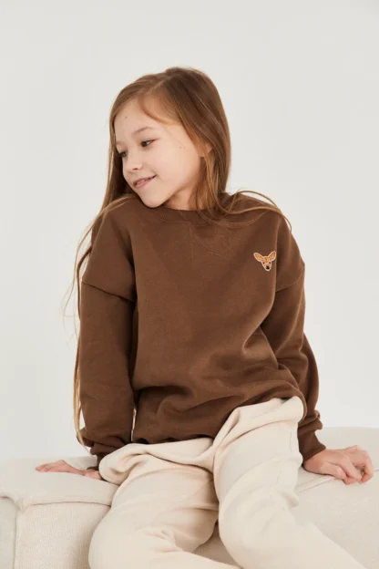 Roe & Joe Bluza minimalistyczna Brown - obrazek 4