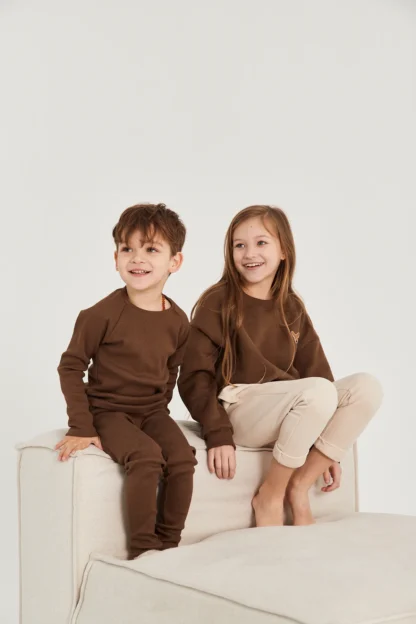 Roe & Joe Bluza minimalistyczna Brown - obrazek 8