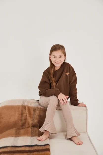 Roe & Joe Bluza minimalistyczna Brown