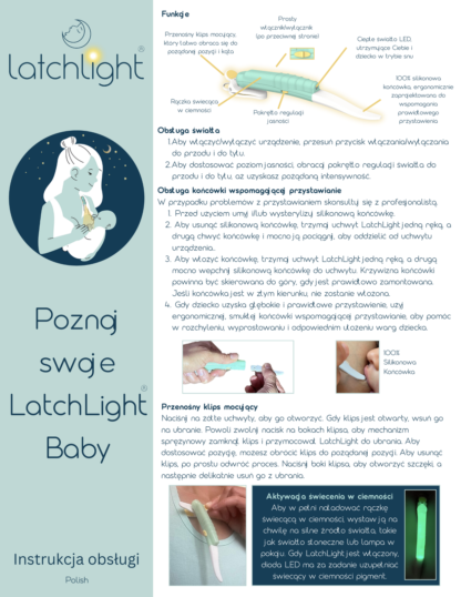 LatchLight Innowacyjna lampka nocna nie zaburzająca fazy snu, przenośna, z klipsem i światłem kierunkowym - obrazek 5