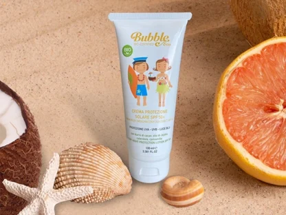 BUBBLE&CO Organiczny krem przeciwsłoneczny dla dzieci SPF50+ 100 ml 0m+