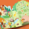 Mideer Zestaw wielorazowych żelowych naklejek – The Busy Animal Town - obrazek 2
